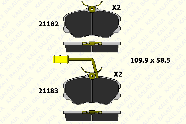 Brake Pad Set, disc brake (21182 194 35)