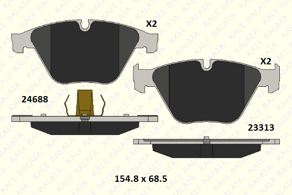 Brake Pad Set, disc brake (24688 192 05)