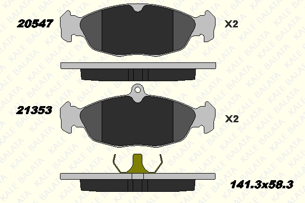 Brake Pad Set, disc brake (20547 168 05)
