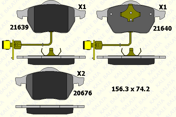 Brake Pad Set, disc brake (21639 204 05)