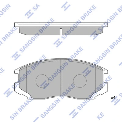 Brake Pad Set, disc brake (SP1142)