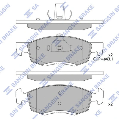 Brake Pad Set, disc brake (SP4099)