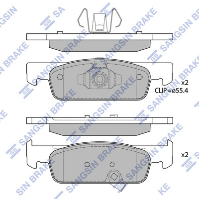 Brake Pad Set, disc brake (SP4136)