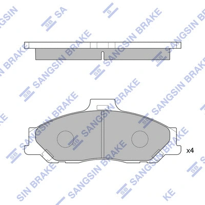 Brake Pad Set, disc brake (SP1628)