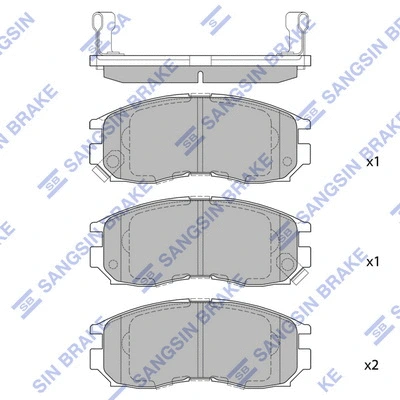 Brake Pad Set, disc brake (SP1134)