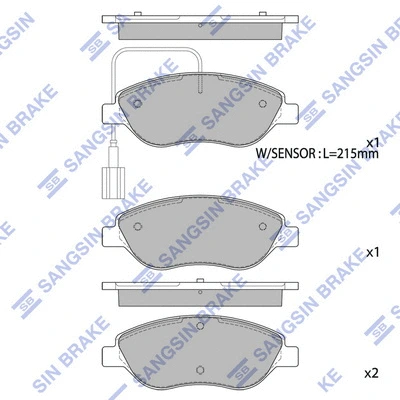 Brake Pad Set, disc brake (SP4083)