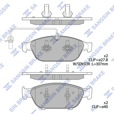 Brake Pad Set, disc brake (SP2316)
