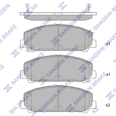 Brake Pad Set, disc brake (SP1448)