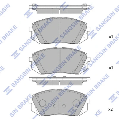 Brake Pad Set, disc brake (SP1848)