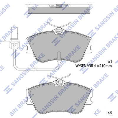 Brake Pad Set, disc brake (SP1985)
