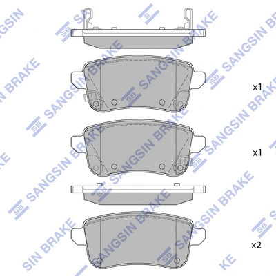 Brake Pad Set, disc brake (SP1903)