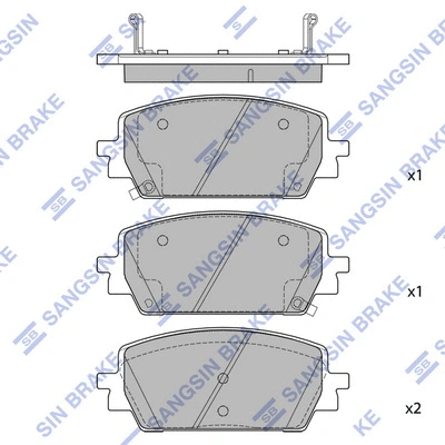 Brake Pad Set, disc brake (SP4513)