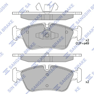 Brake Pad Set, disc brake (SP2160)