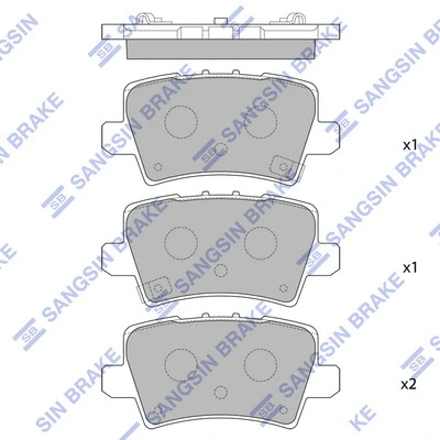 Brake Pad Set, disc brake (SP1570)