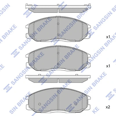 Brake Pad Set, disc brake (SP1157)