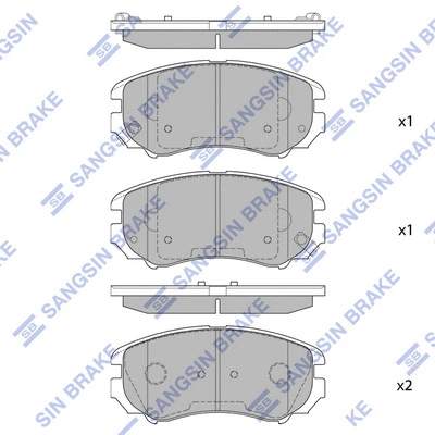 Brake Pad Set, disc brake (SP1155)
