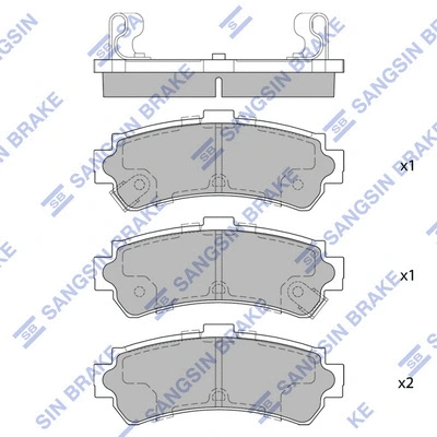 Brake Pad Set, disc brake (SP1493)