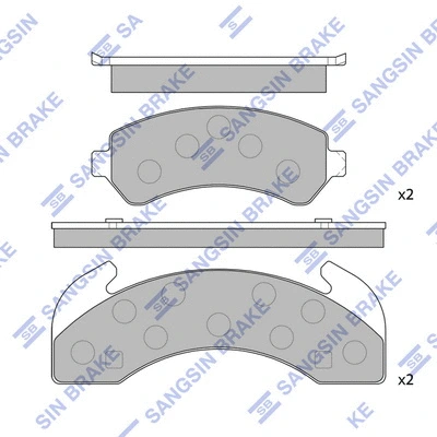 Brake Pad Set, disc brake (SP1316)