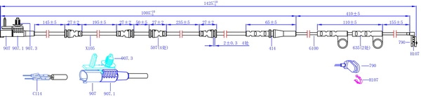 Warning Contact, brake pad wear (SWS1709)