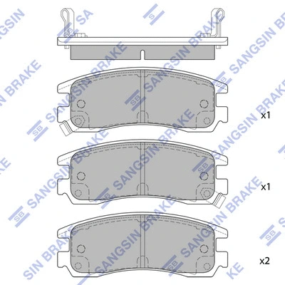 Brake Pad Set, disc brake (SP1366)