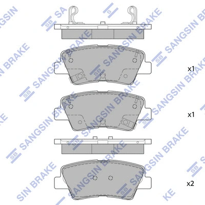 Brake Pad Set, disc brake (SP1907)