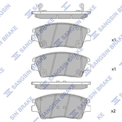 Brake Pad Set, disc brake (SP1844)