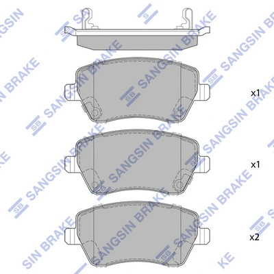 Brake Pad Set, disc brake (SP1564)