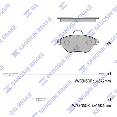 Brake Pad Set, disc brake (SP1253)