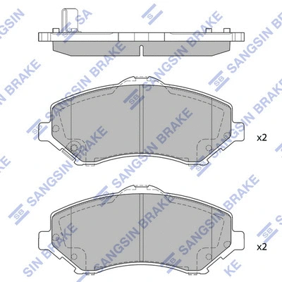 Brake Pad Set, disc brake (SP2185)