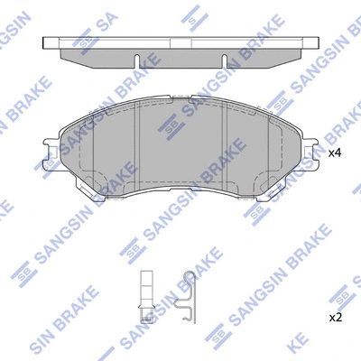 Brake Pad Set, disc brake (SP4212)