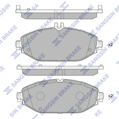 Brake Pad Set, disc brake (SP4001)