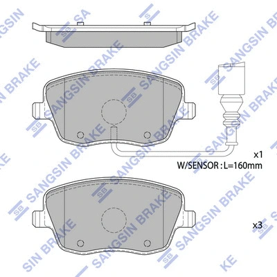 Brake Pad Set, disc brake (SP1806A)