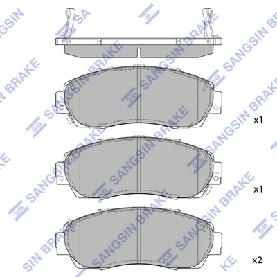 Brake Pad Set, disc brake (SP2115A)