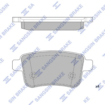 Brake Pad Set, disc brake (SP4158)