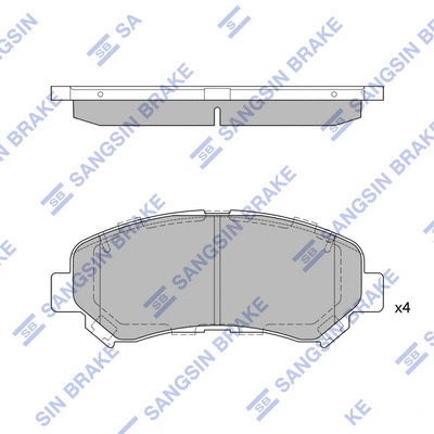 Brake Pad Set, disc brake (SP1451)