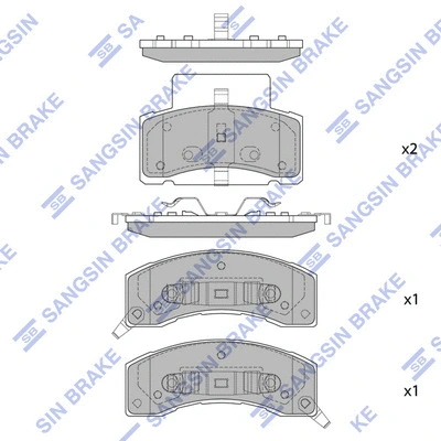 Brake Pad Set, disc brake (SP1318)