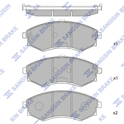 Brake Pad Set, disc brake (SP1048)