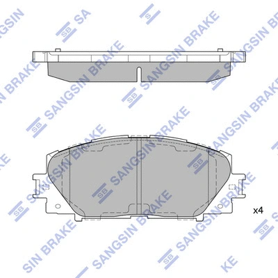 Brake Pad Set, disc brake (SP1377A)