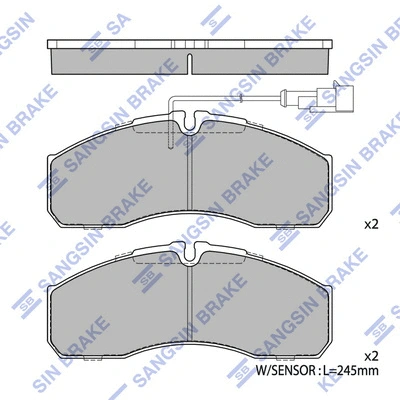 Brake Pad Set, disc brake (SP4416A)