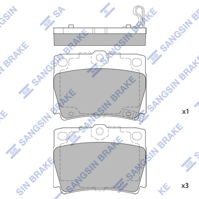 Brake Pad Set, disc brake (SP1522)