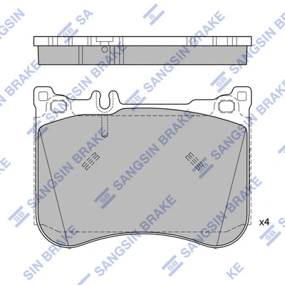 Brake Pad Set, disc brake (SP4390)