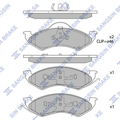 Brake Pad Set, disc brake (SP1347)