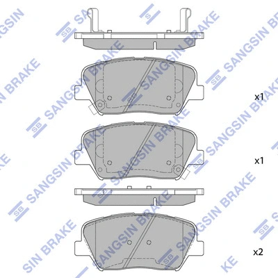 Brake Pad Set, disc brake (SP1545)