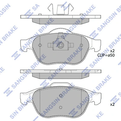 Brake Pad Set, disc brake (SP1892)