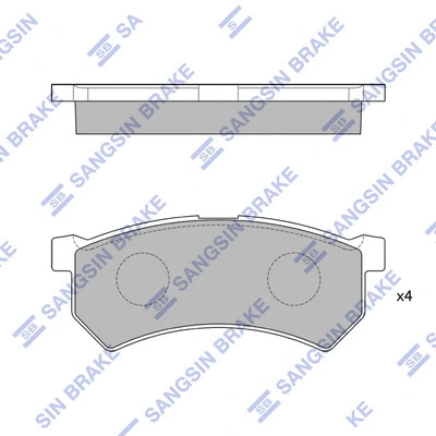 Brake Pad Set, disc brake (SP4246)