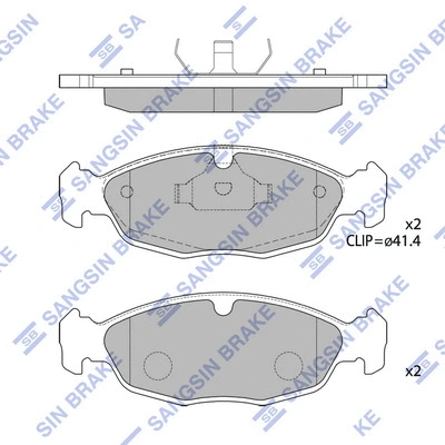 Brake Pad Set, disc brake (SP2024)
