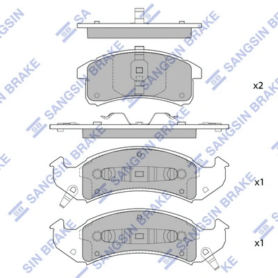 Brake Pad Set, disc brake (SP1286)