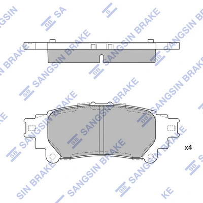 Brake Pad Set, disc brake (SP1458)