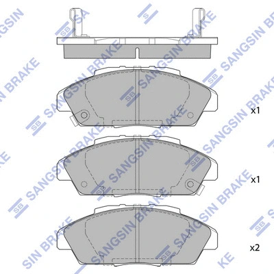 Brake Pad Set, disc brake (SP1474)