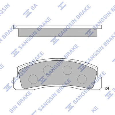 Brake Pad Set, disc brake (SP1168)